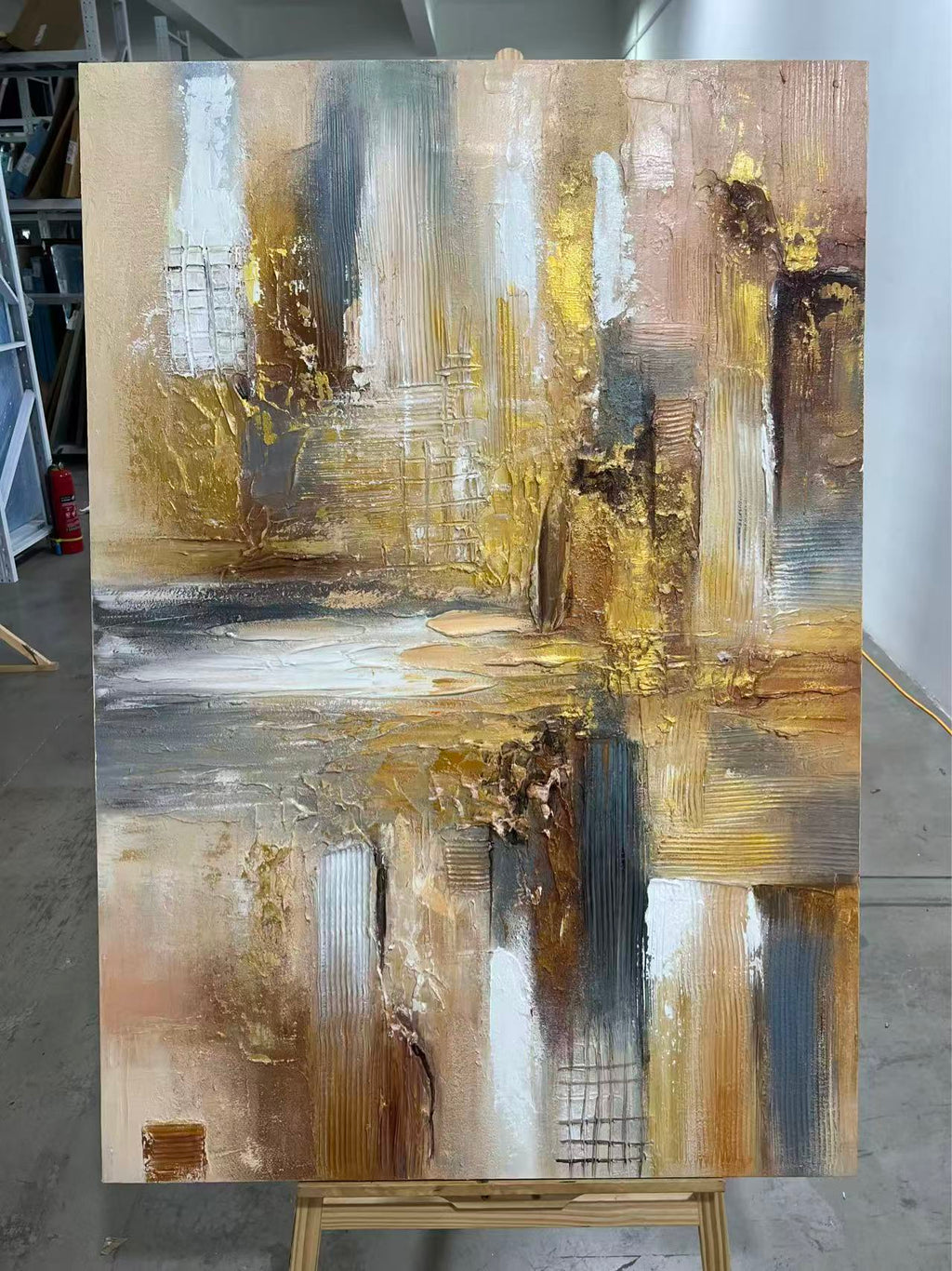 Amber Cityscape Abstract