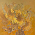 A loose bouquet dissolving into warm amber and gold