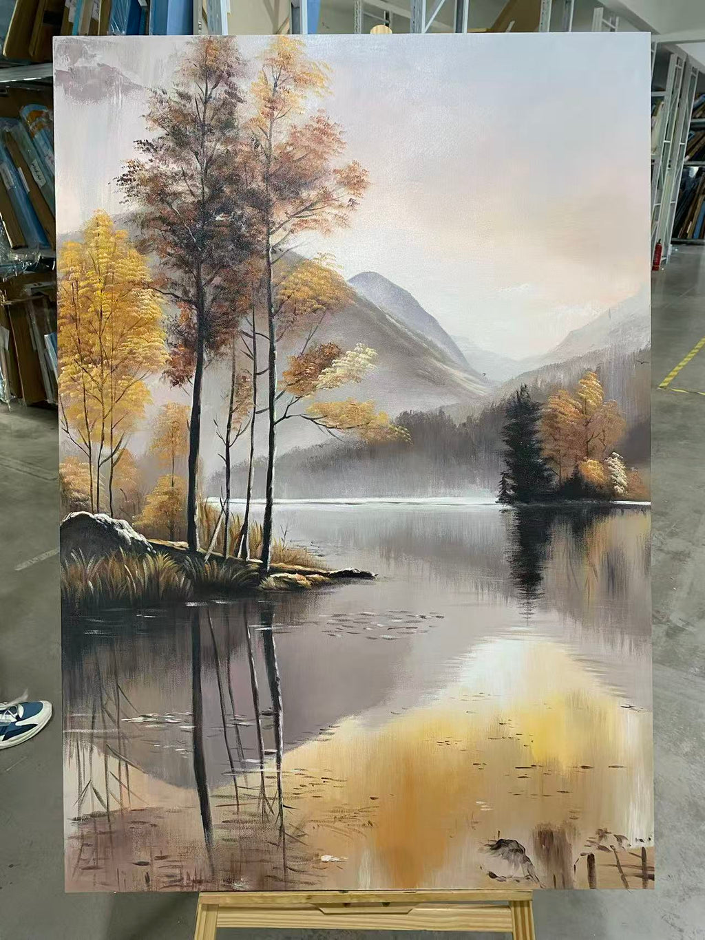 Autumn Lake in Mist