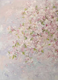 Pale pink blossoms dissolving into soft lilac grey