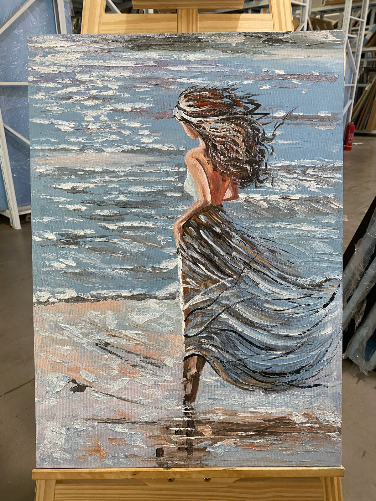 Woman Walking the Tide