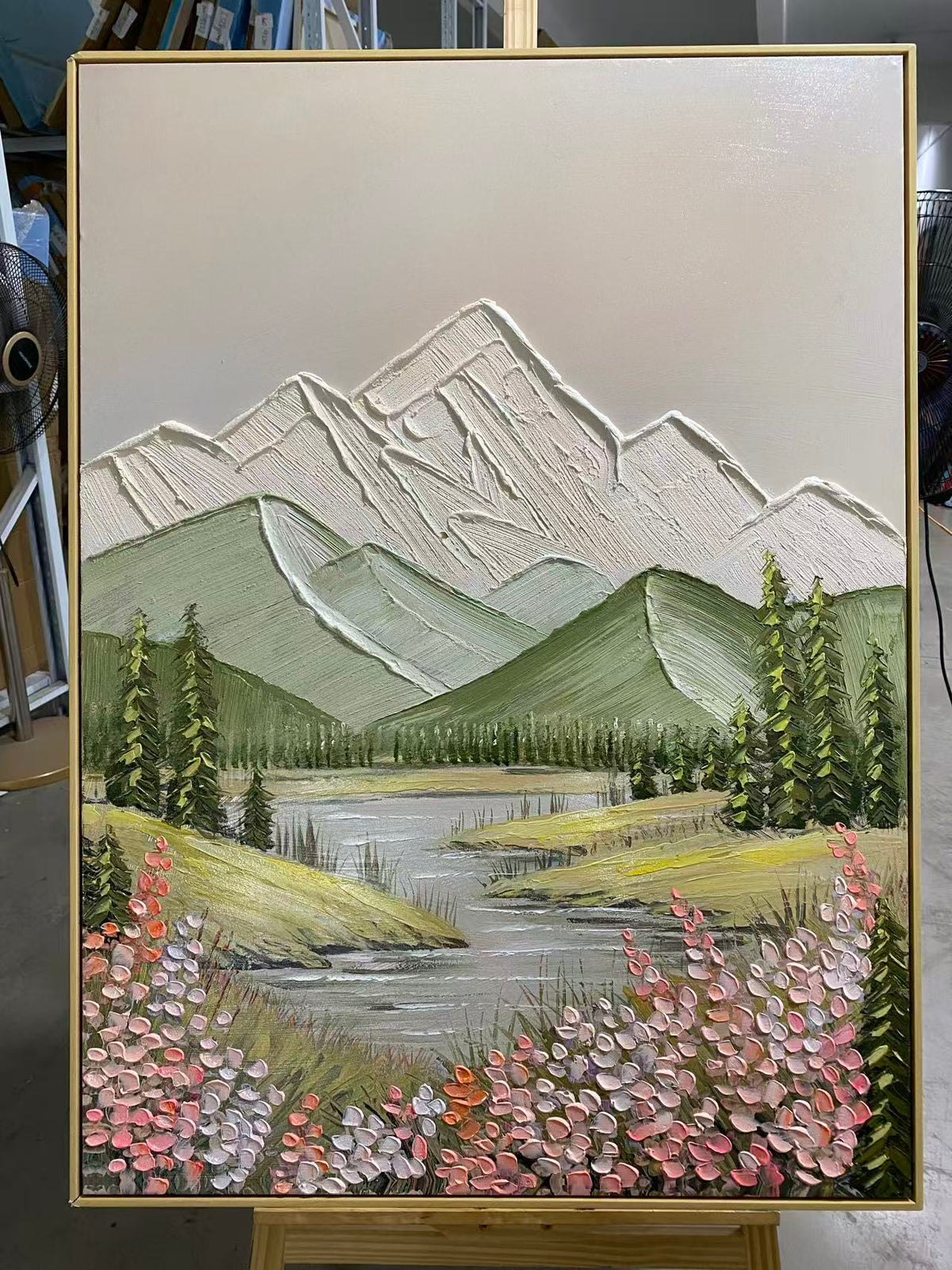 Alpine Lake with Wildflowers
