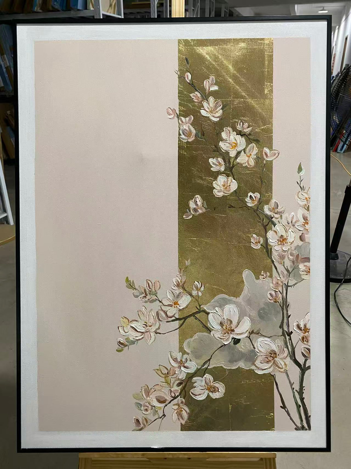 Blossom Branch with Gold Panel