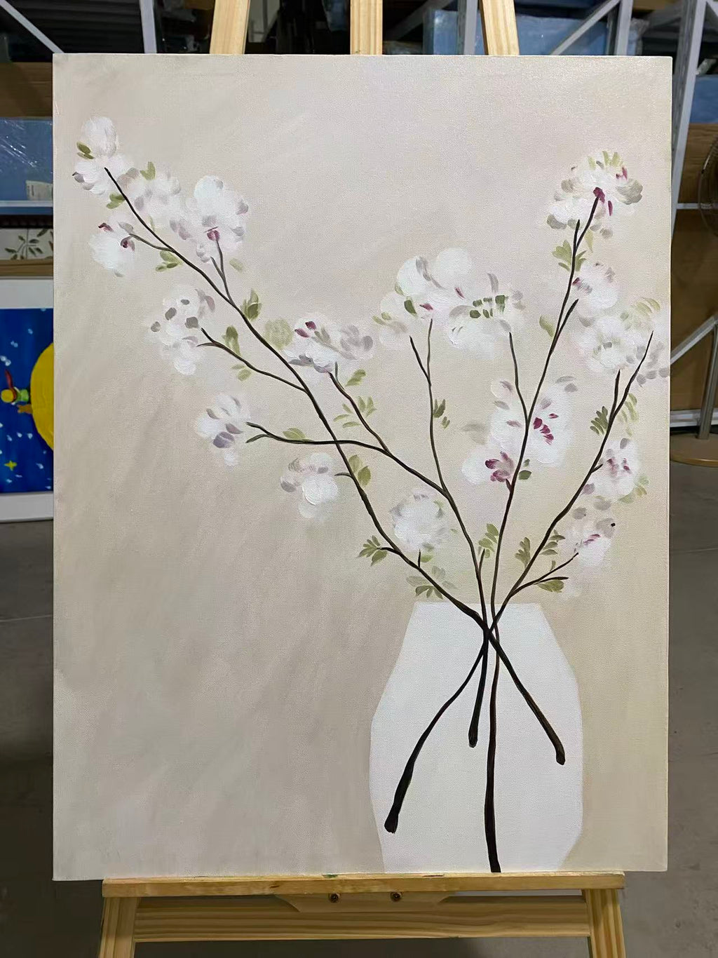 Blossoms in a White Vase