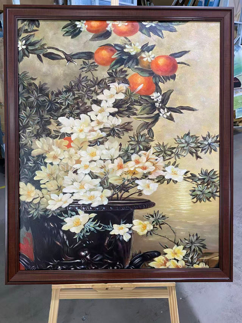 Orange Tree and Lakeside Blossoms
