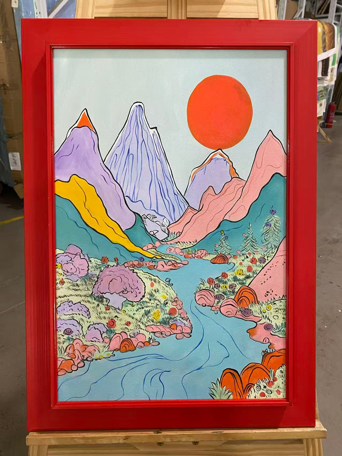 Red Sun over Candy Mountains