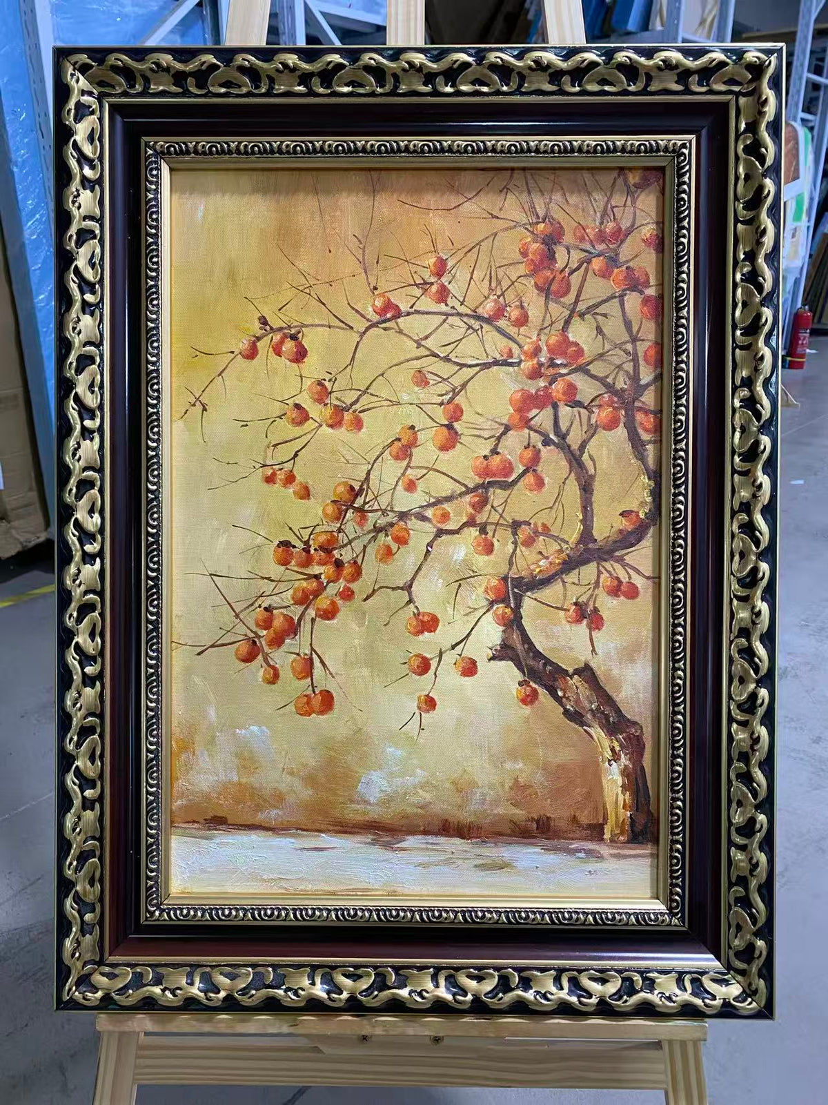 Persimmon Tree by the Wall