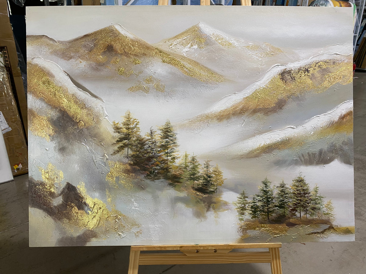 Gold-Capped Peaks and Pines