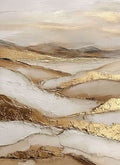 Layered ivory dunes edged with gold and bronze