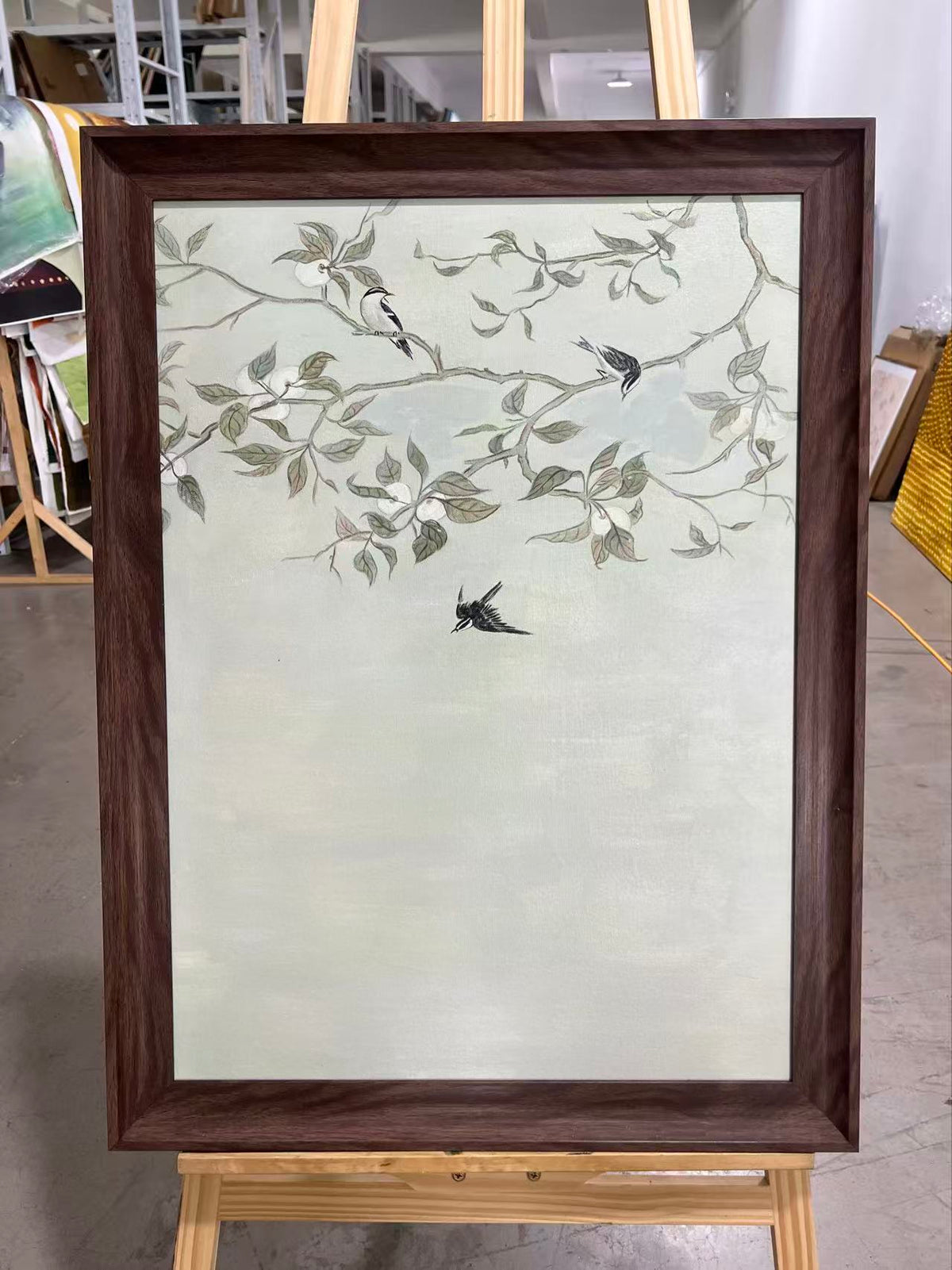 Swallows in Pale Branches