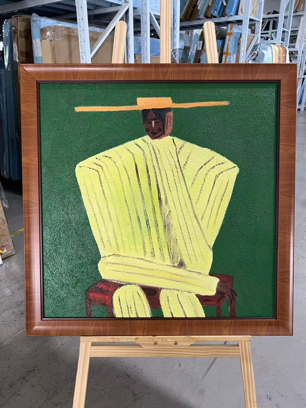 Seated Figure in Straw Hat