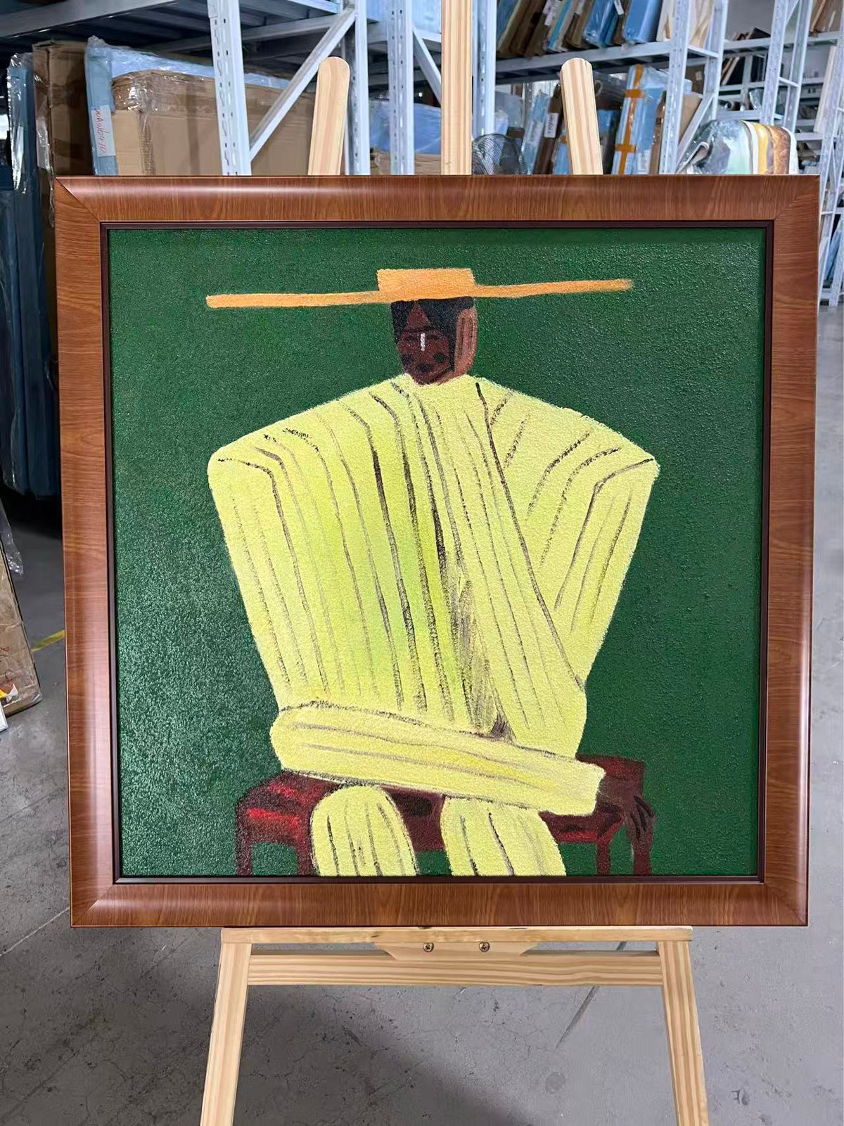 Seated Figure in Straw Hat