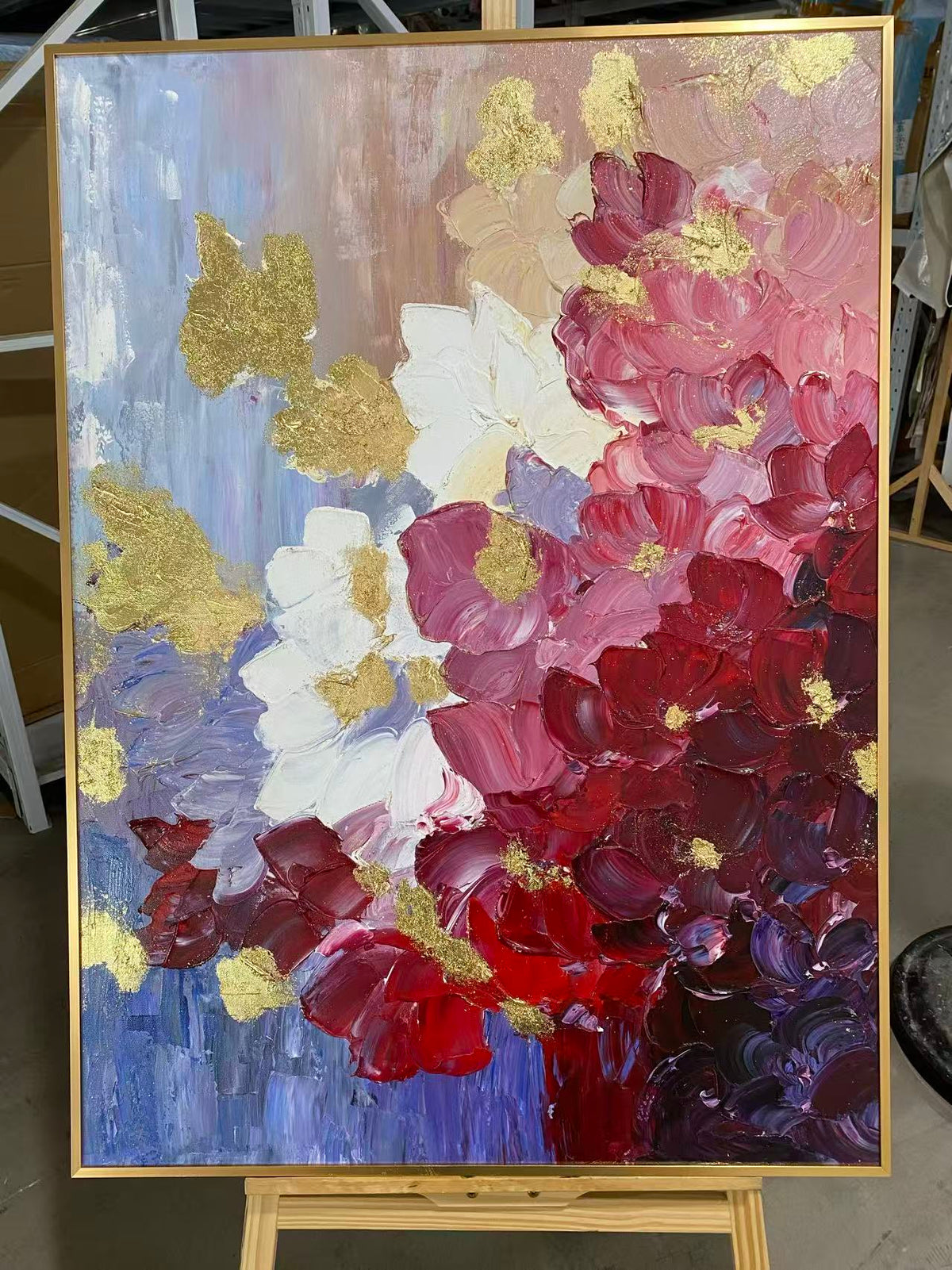 Magenta and Gold Blossoms
