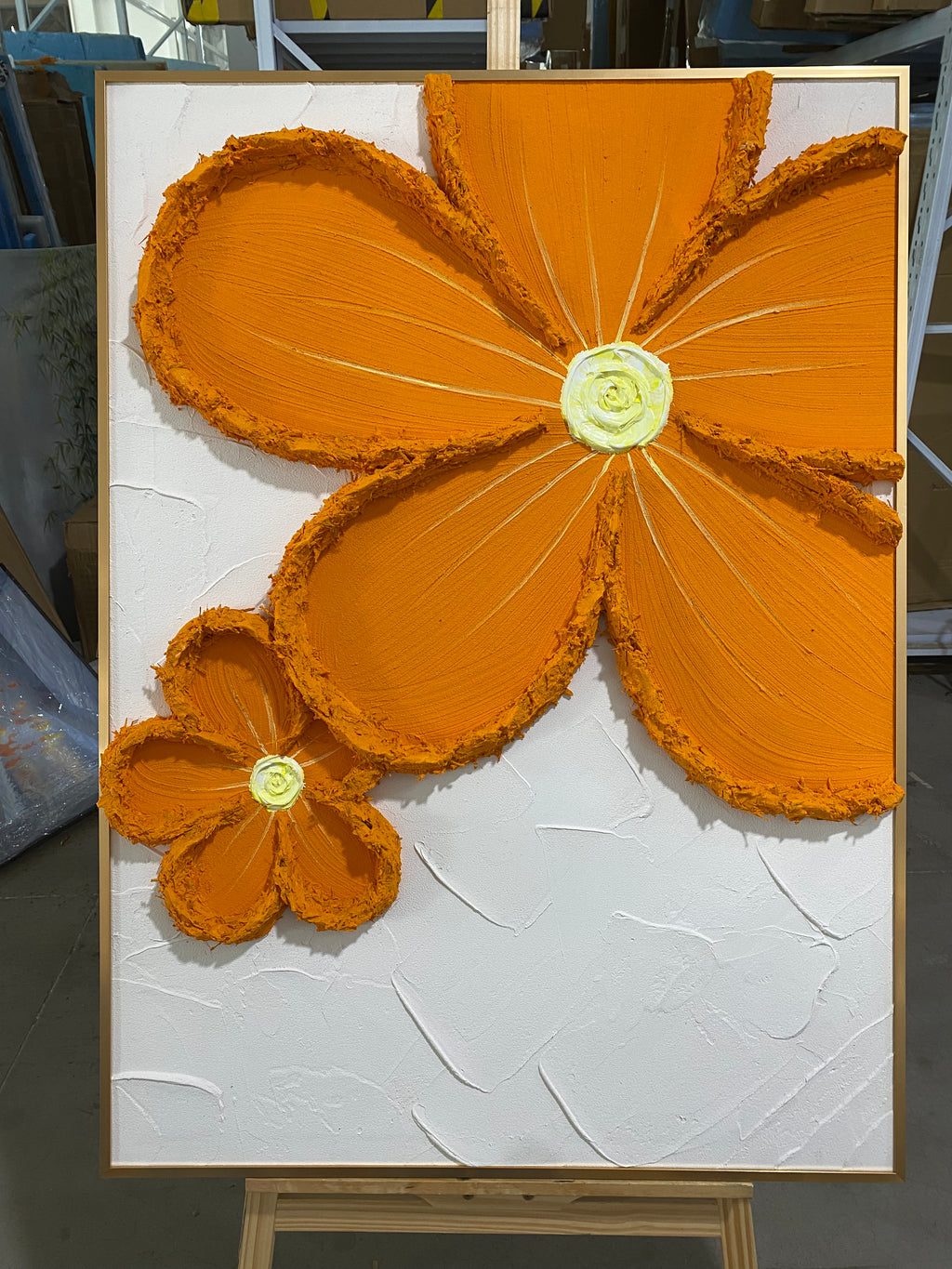 Orange Flower in Relief