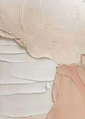 Smooth sculpted planes of blush and ivory paint