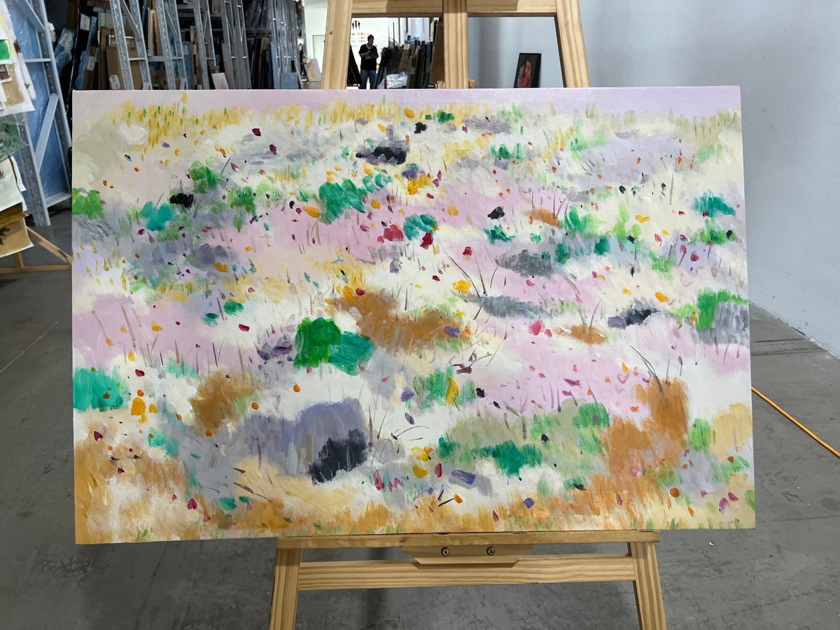 Pastel Meadow Abstract