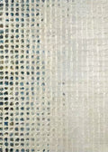 A shimmering grid of silver and slate dabs over ivory