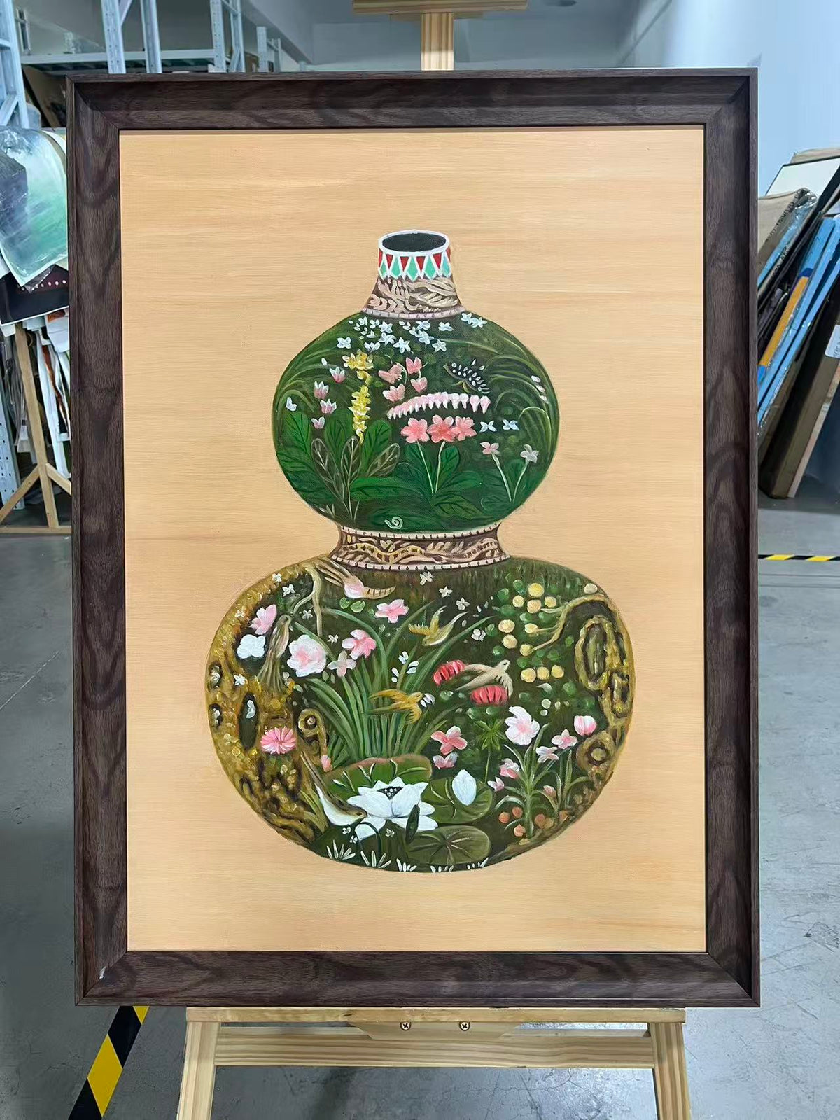 Embroidered Gourd Vase