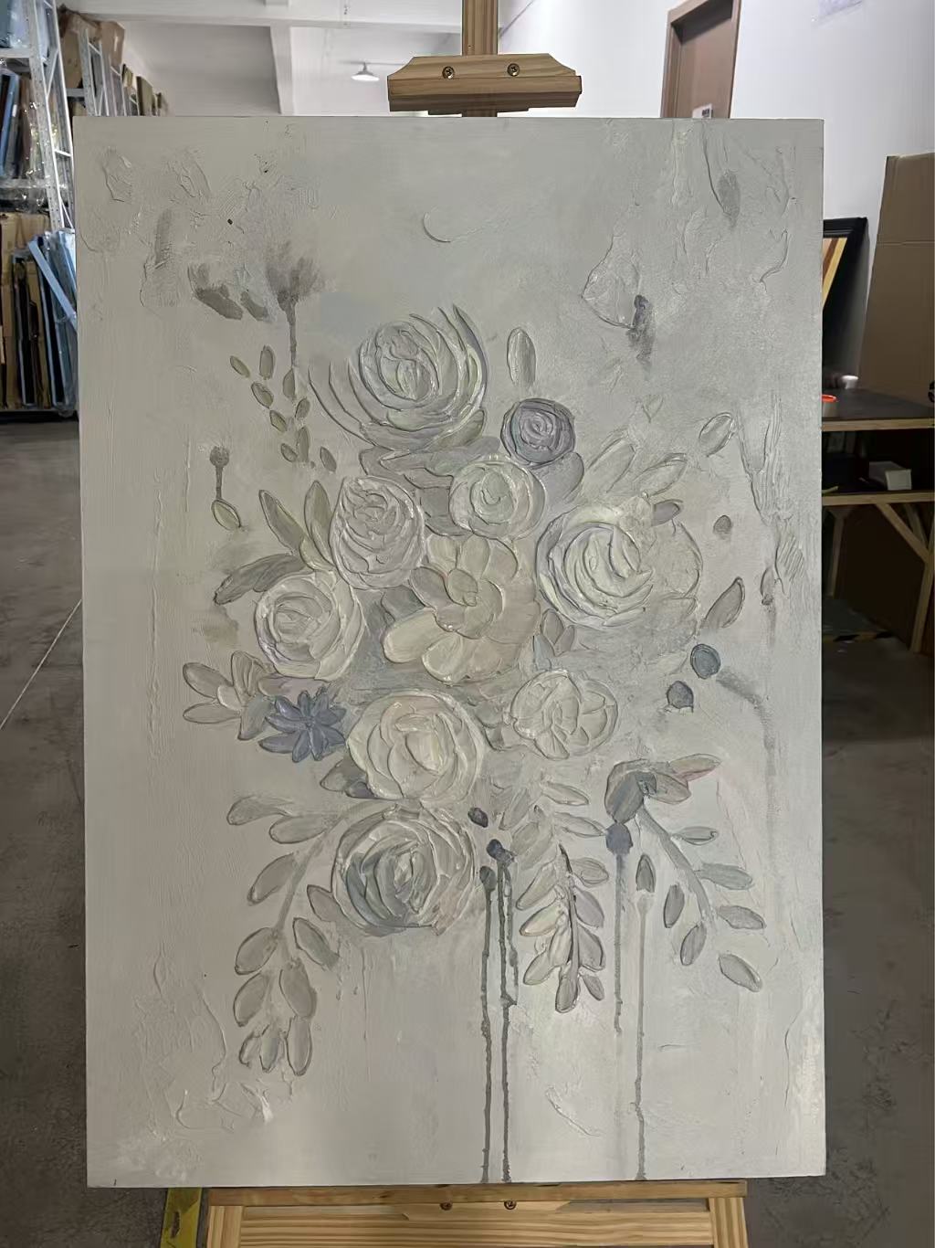 White Roses in Relief