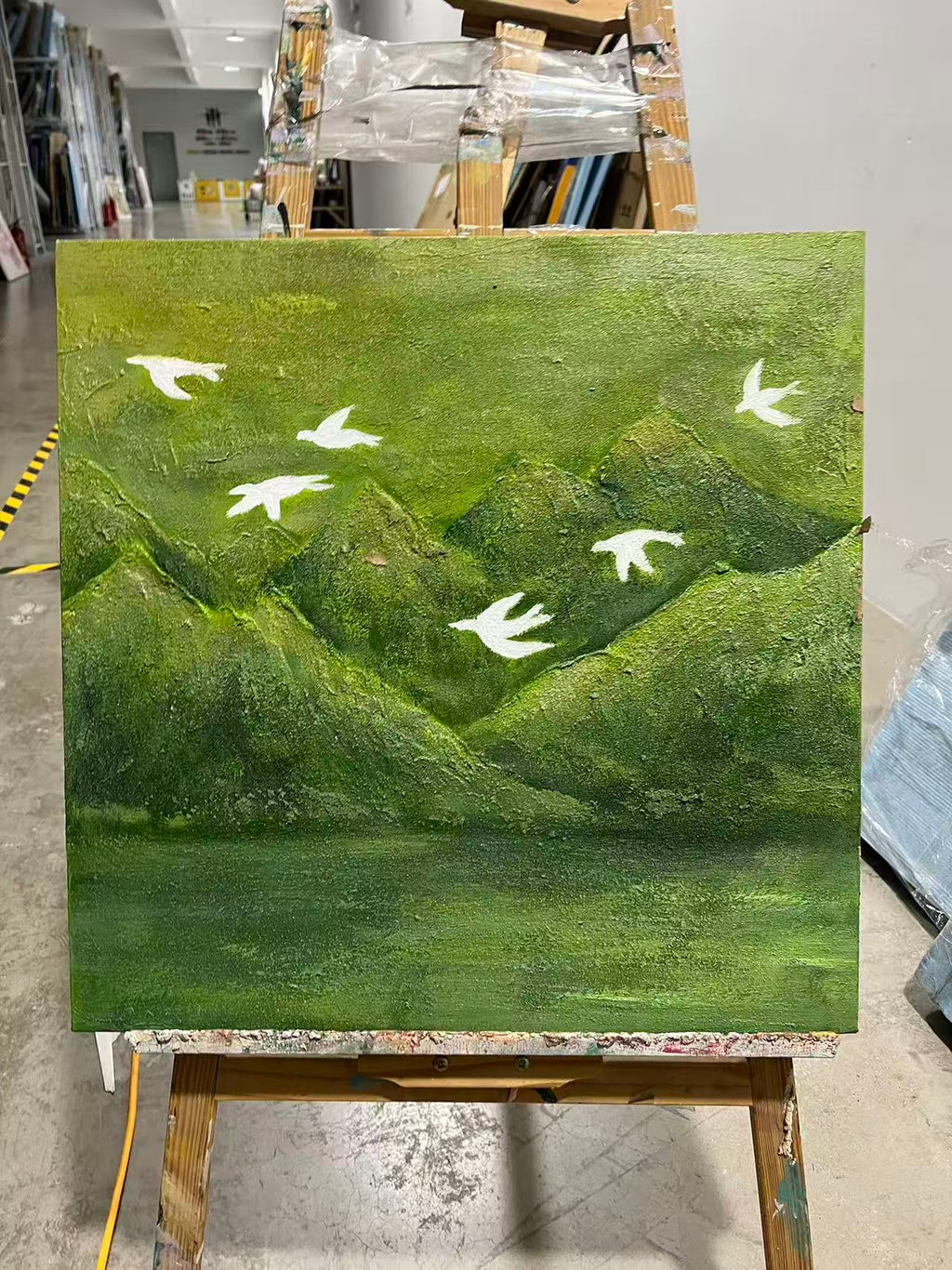 Doves over Green Hills