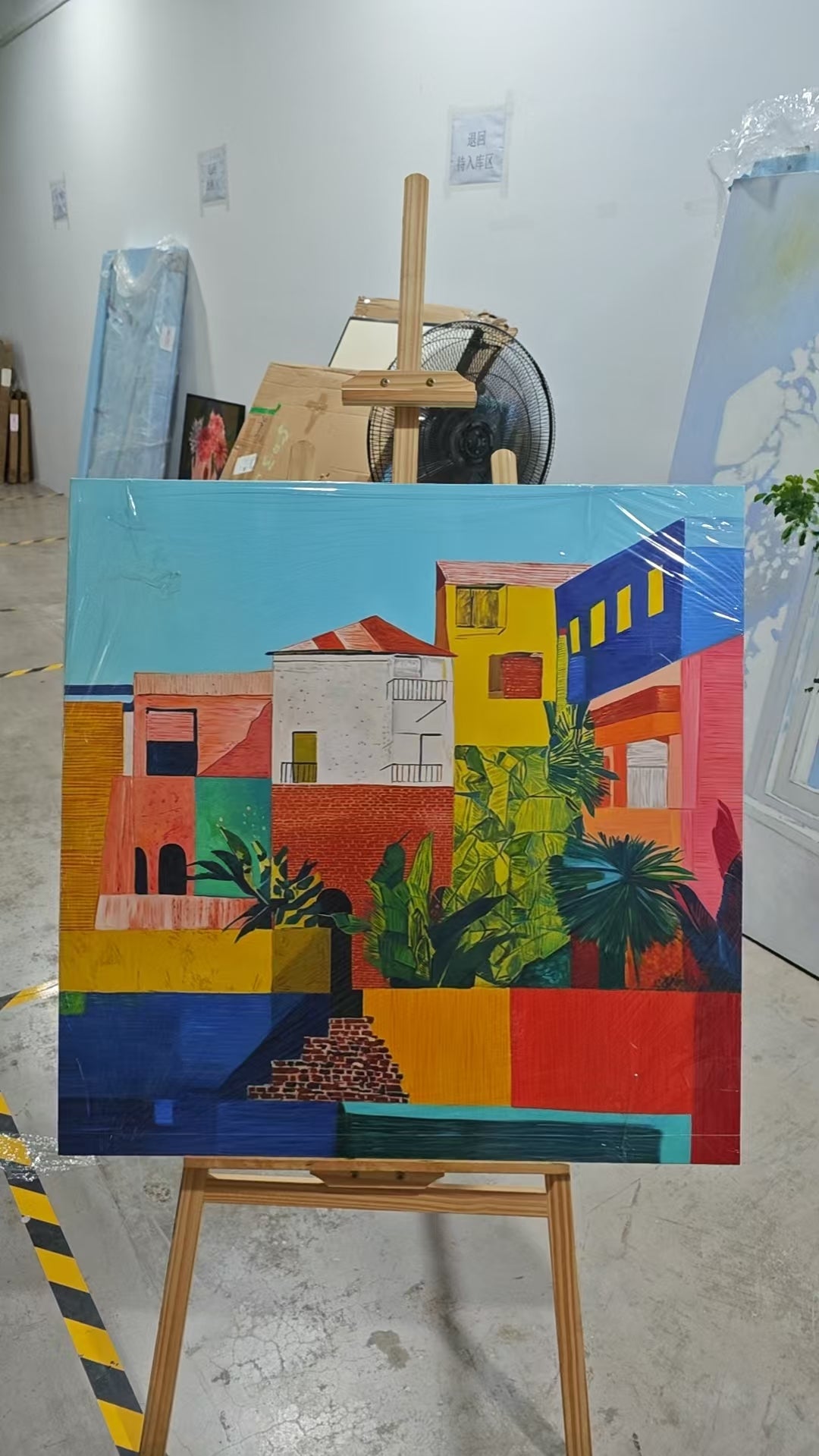 Colourful Hillside Town
