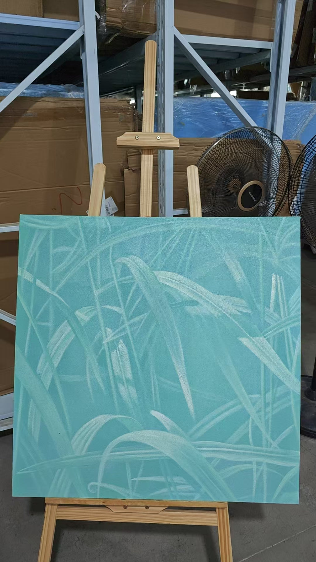 Teal Grass Shadows