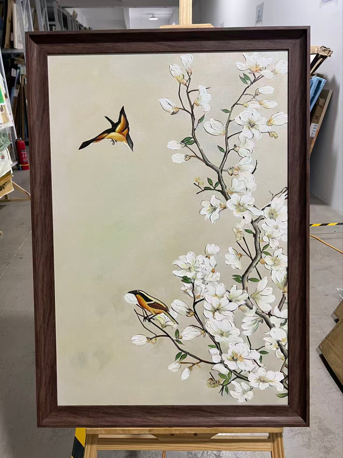 Birds and White Blossoms
