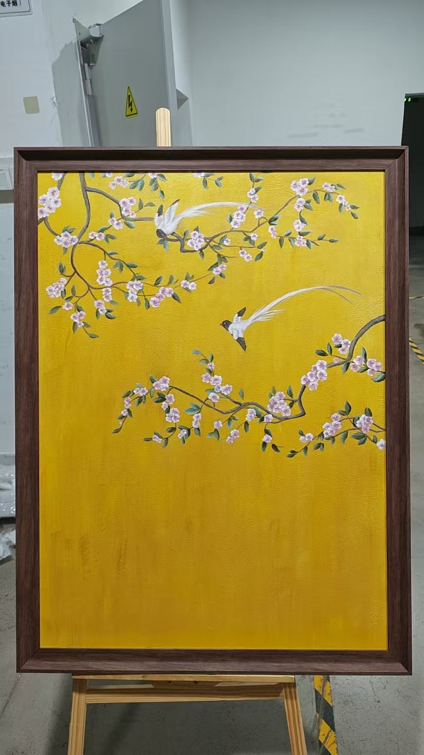 Paradise Birds on Gold Leaf