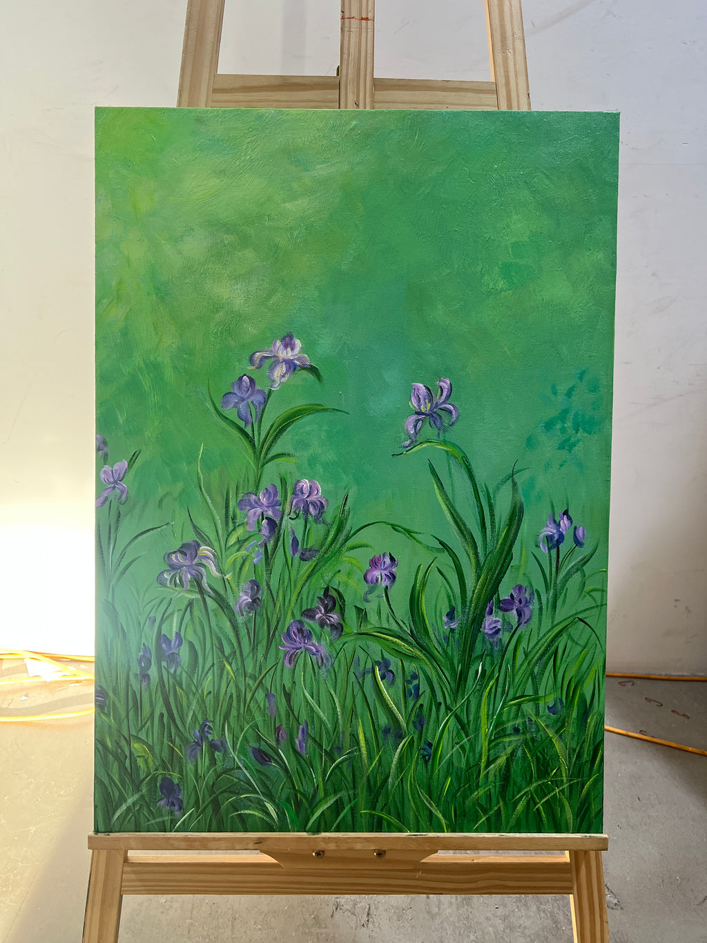 Wild Irises in Green