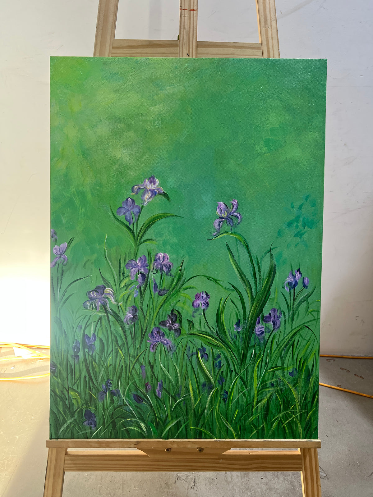 Wild Irises in Green
