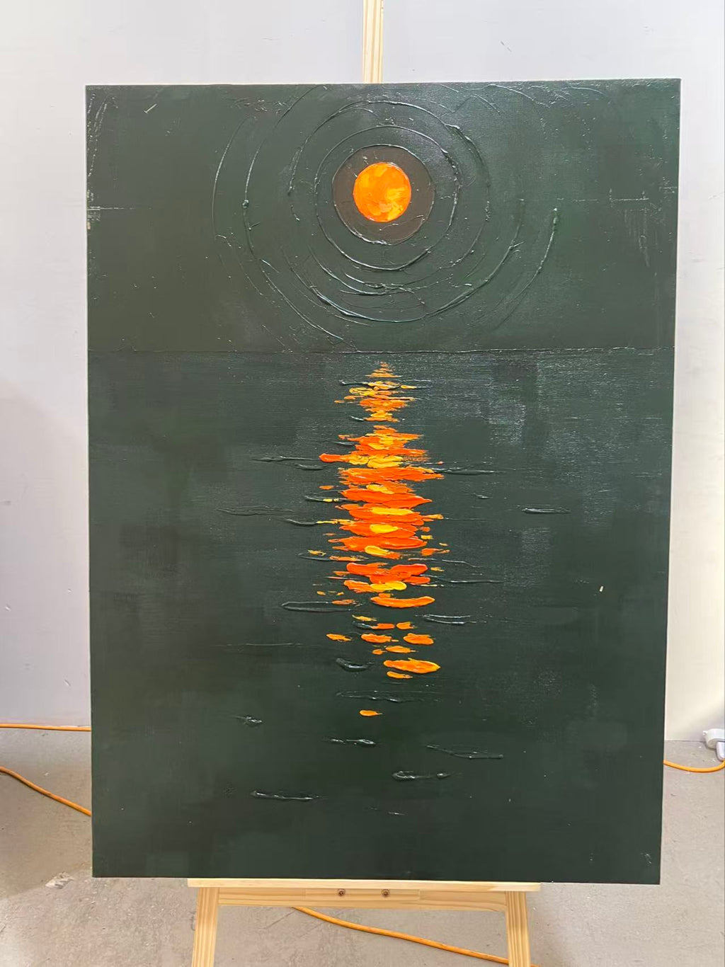 Red Moon on Black Water