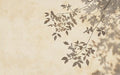 Delicate leafy branch shadows across a warm, aged parchment wall