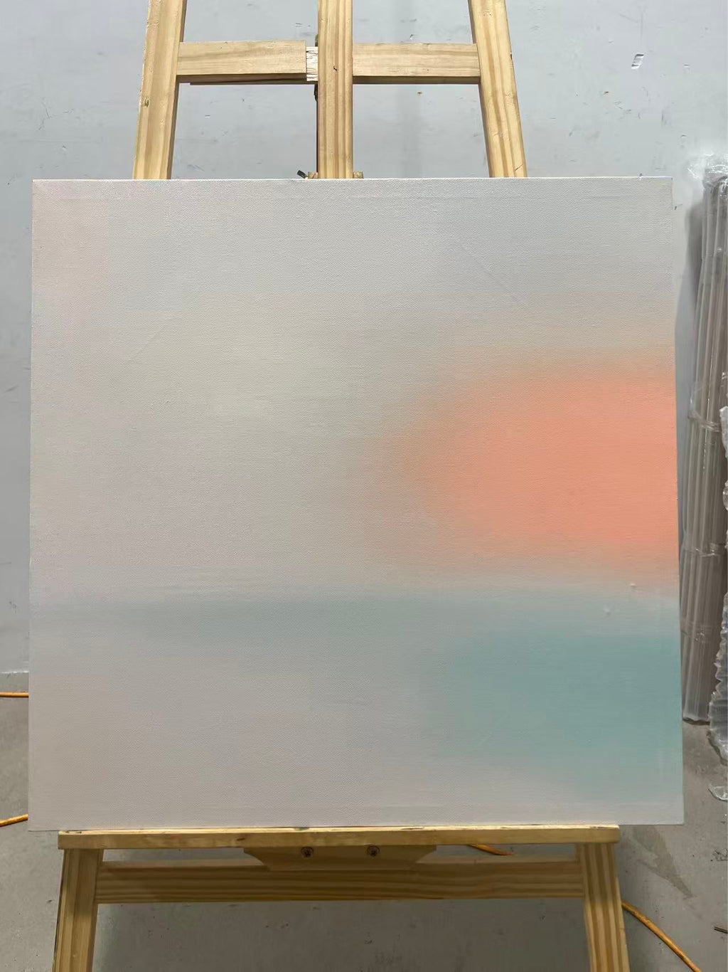 Coral Sun in the Haze