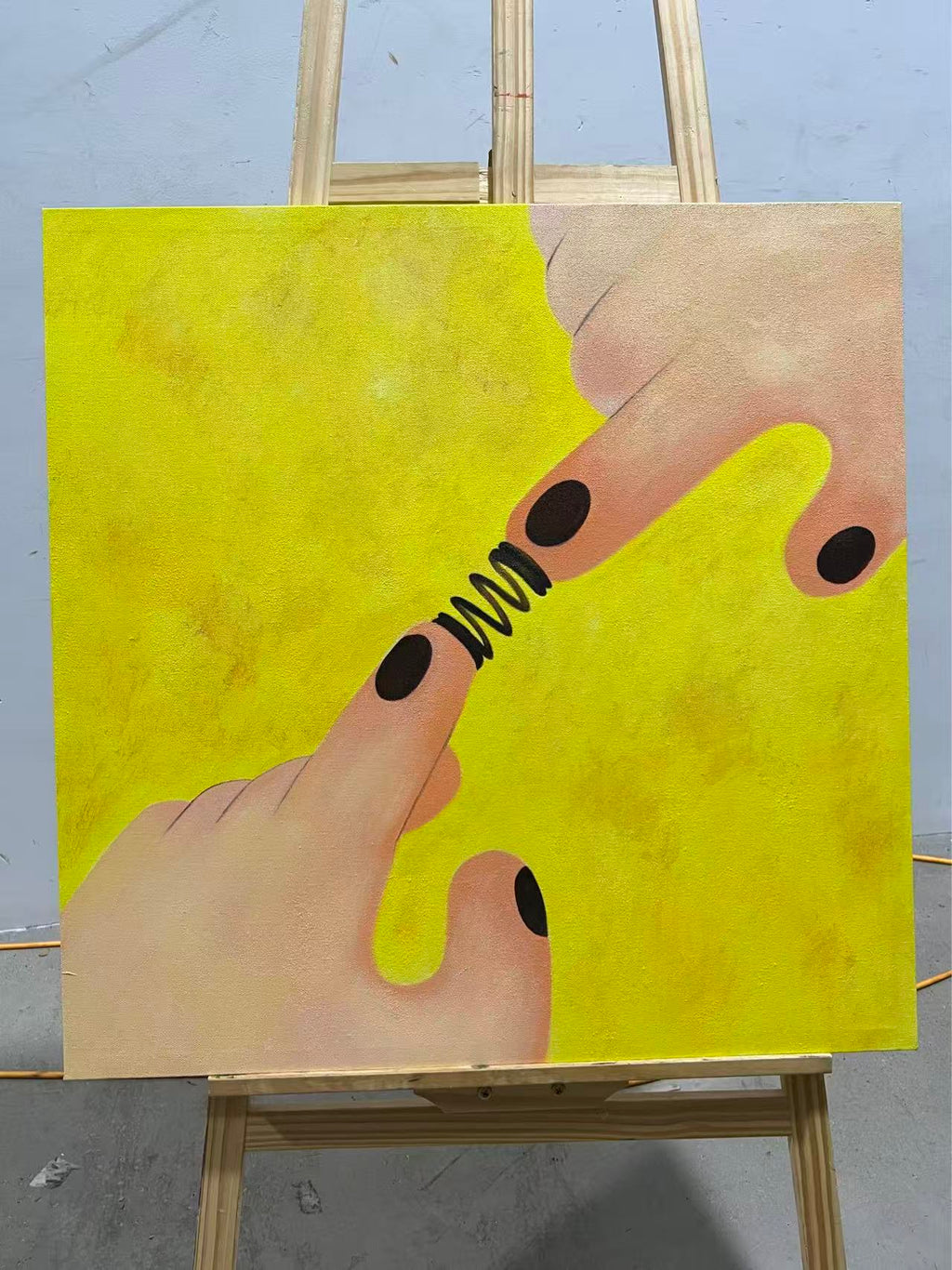 Two Fingers on Yellow