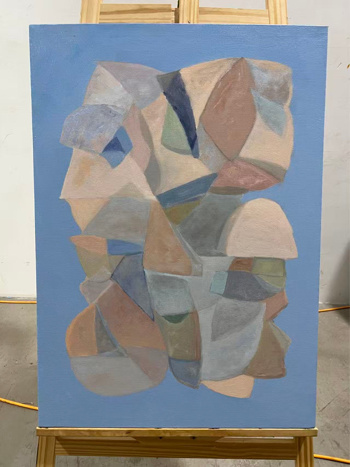 Pastel Shards on Blue