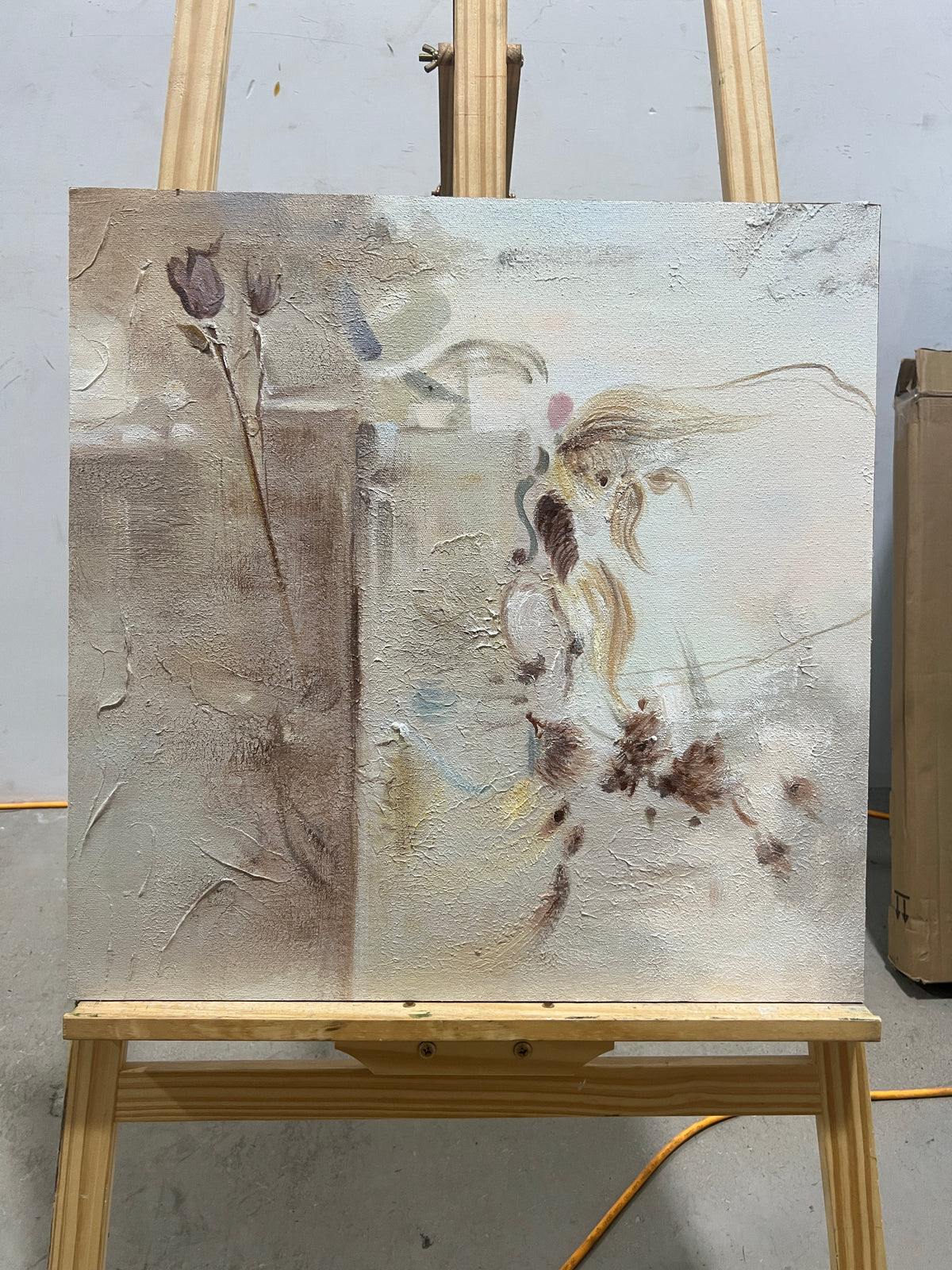 Faded Blooms in Cream