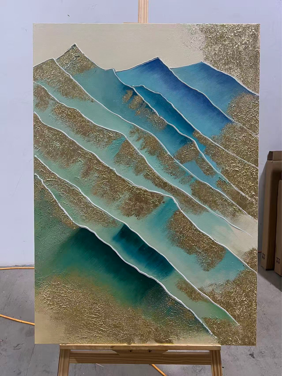 Turquoise Ridges on Gold