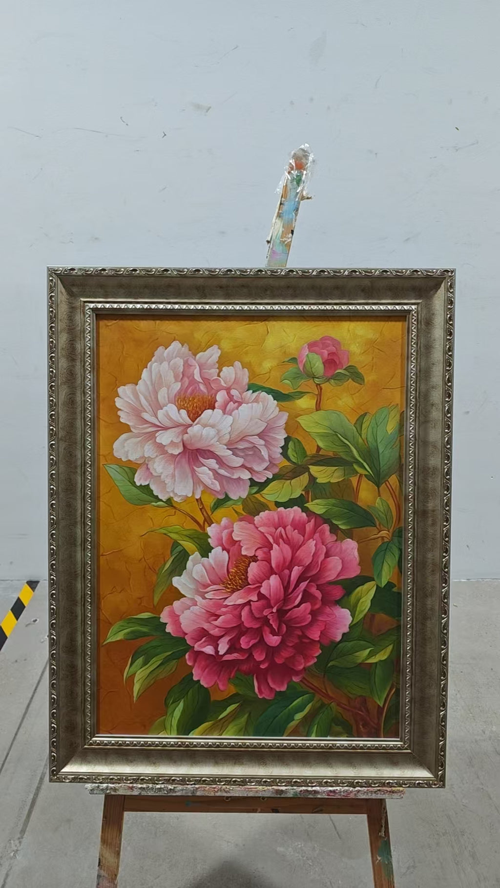 Peonies on Gold