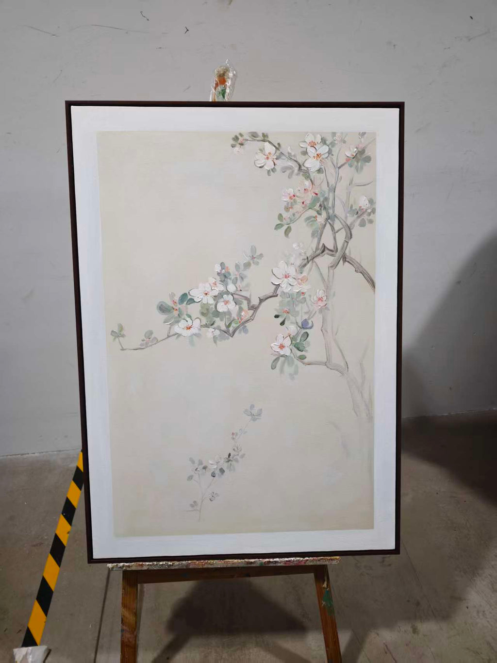 Blossom Sprigs on Linen