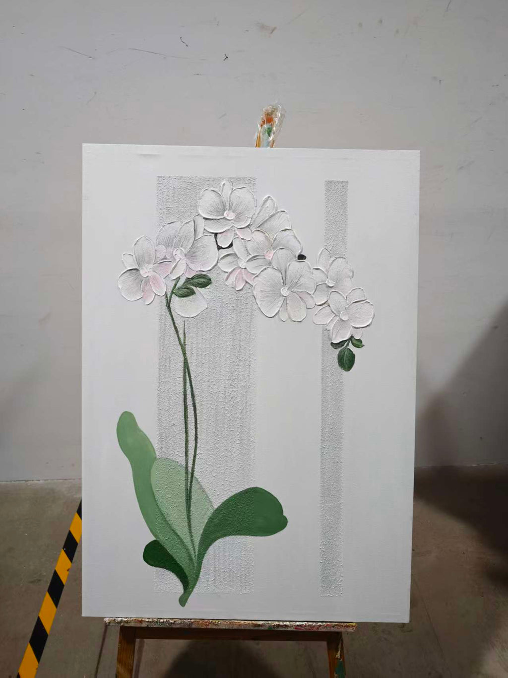 White Orchid in Relief