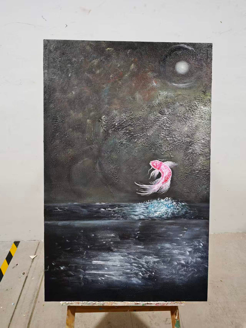 Leaping Fish at Night