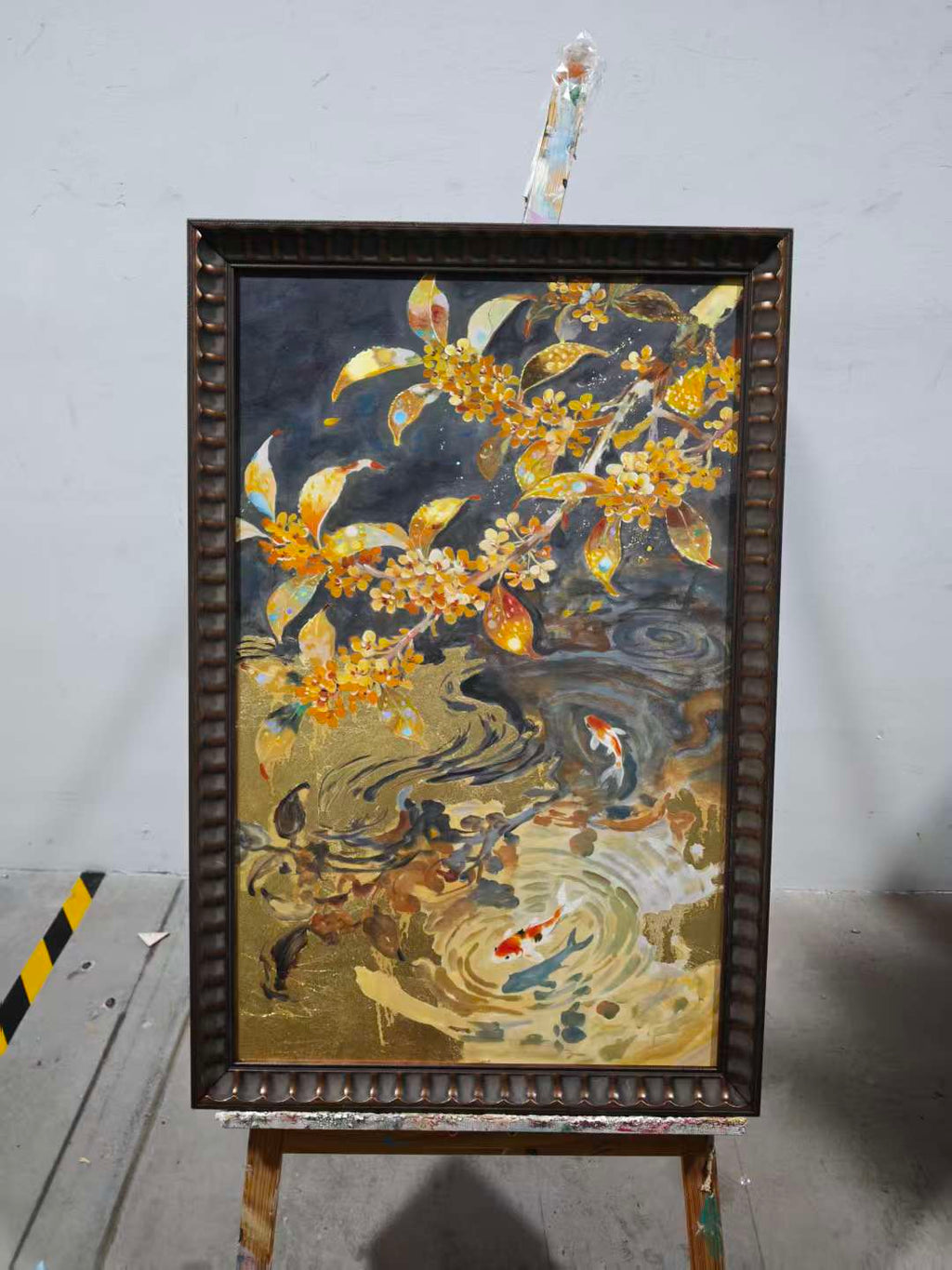 Golden Osmanthus and Koi