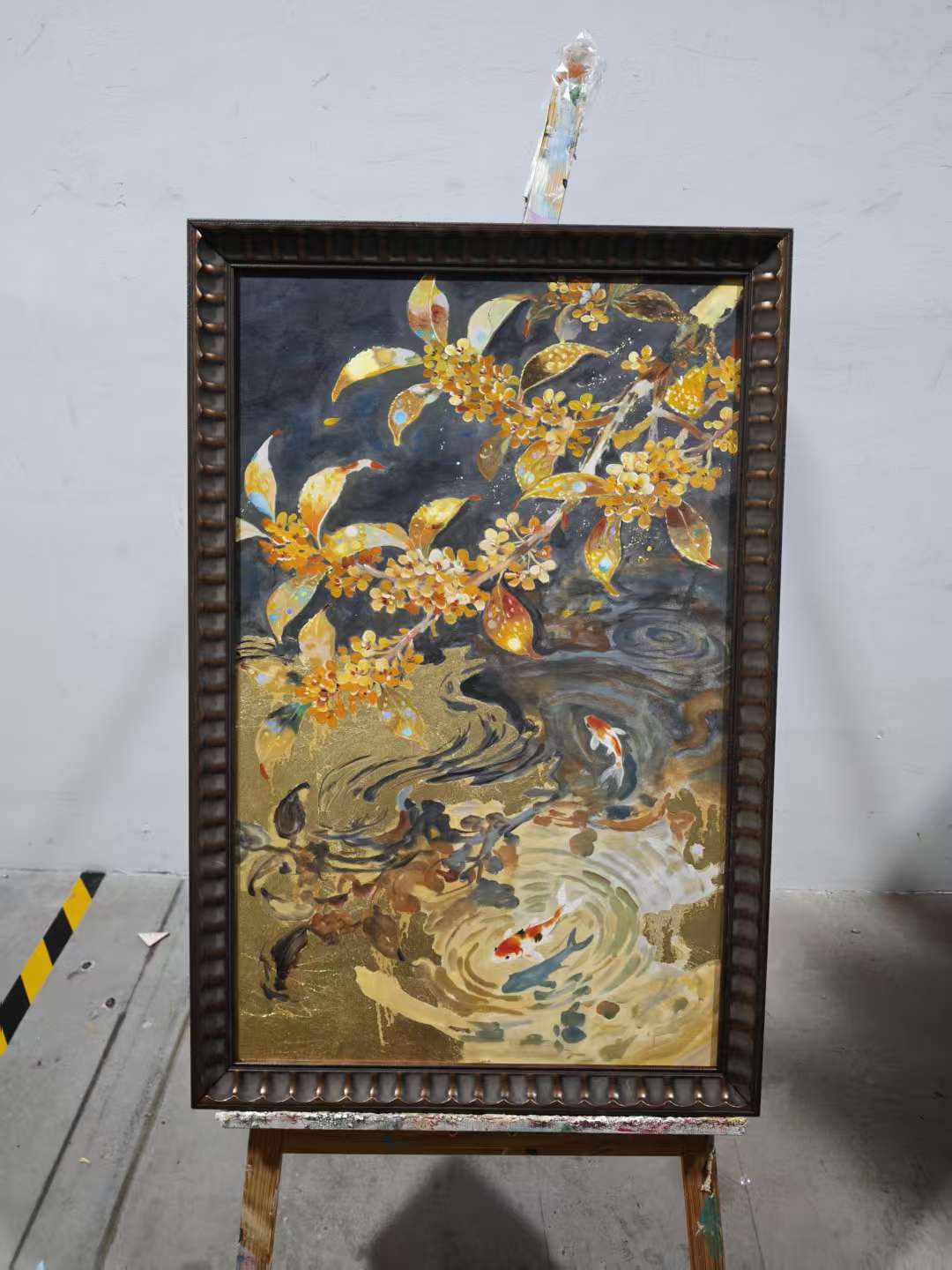 Golden Osmanthus and Koi