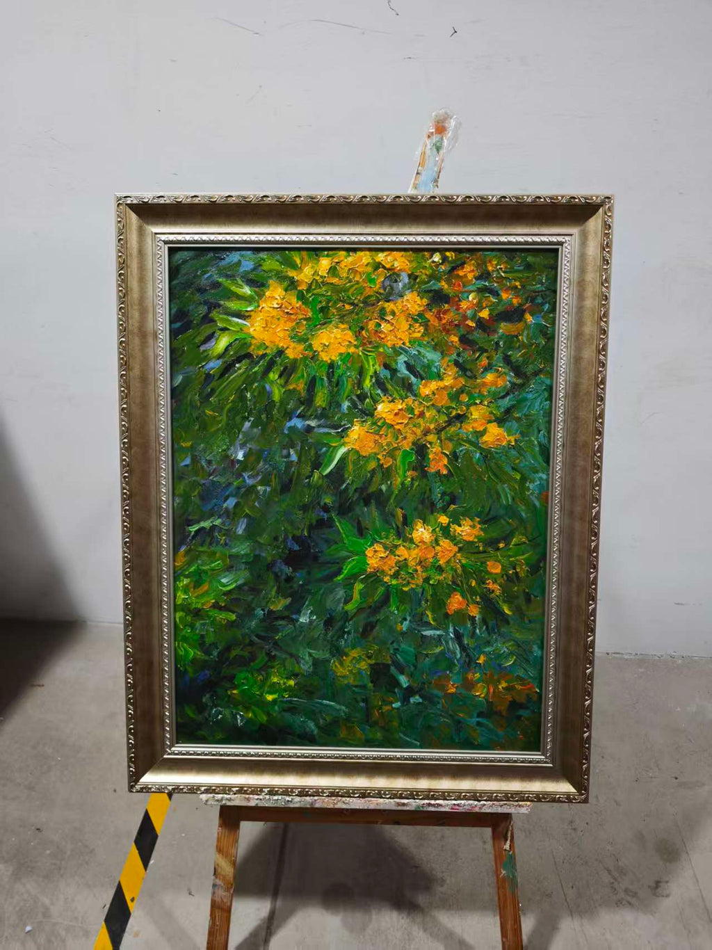Golden Blossoms in the Dark Wood