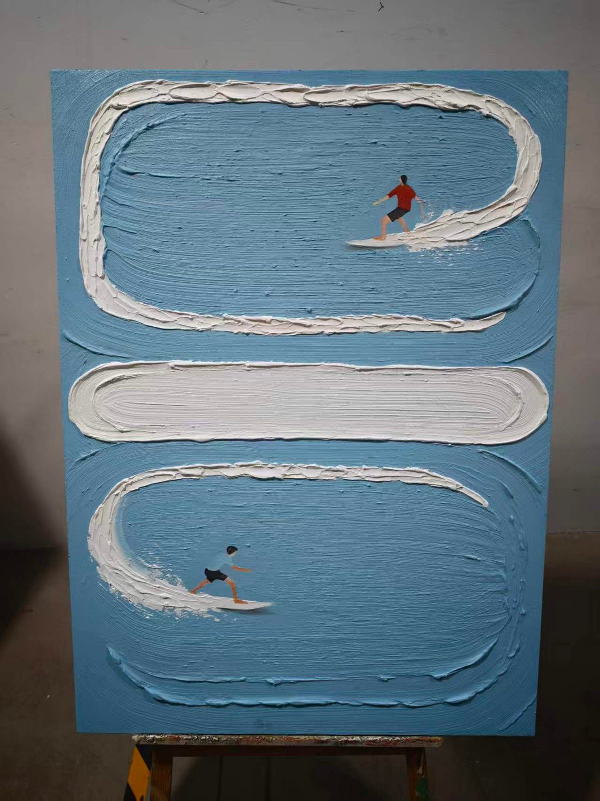 Surfers on Thick Paint