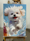 Jumping Puppy in the Sky