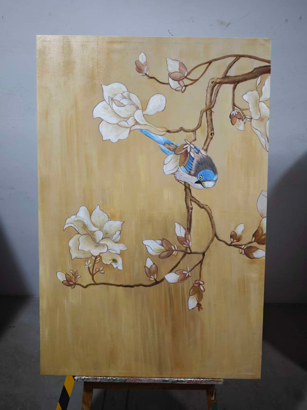 Magnolia and Blue Wren