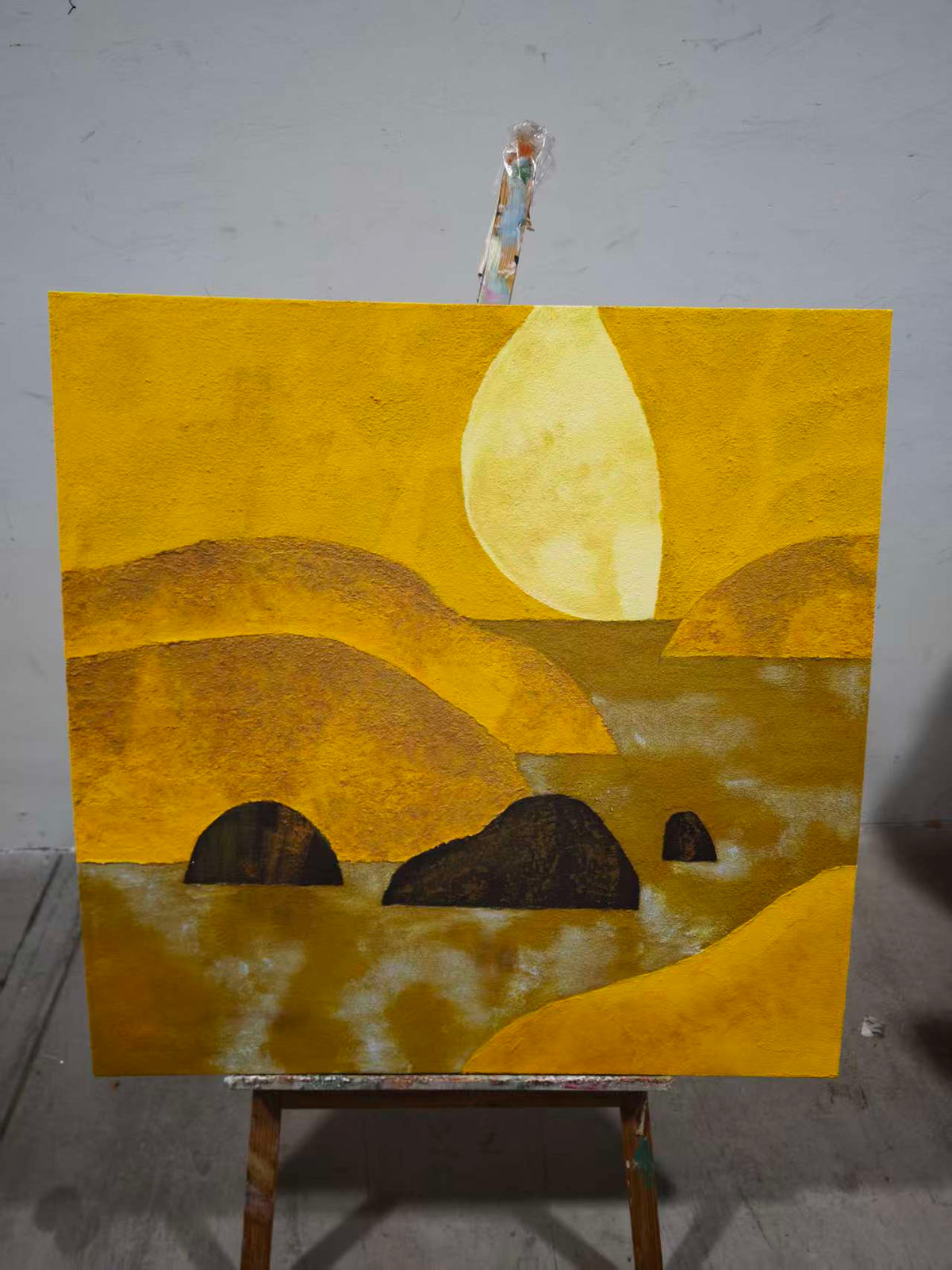 Golden Moon over Still Hills