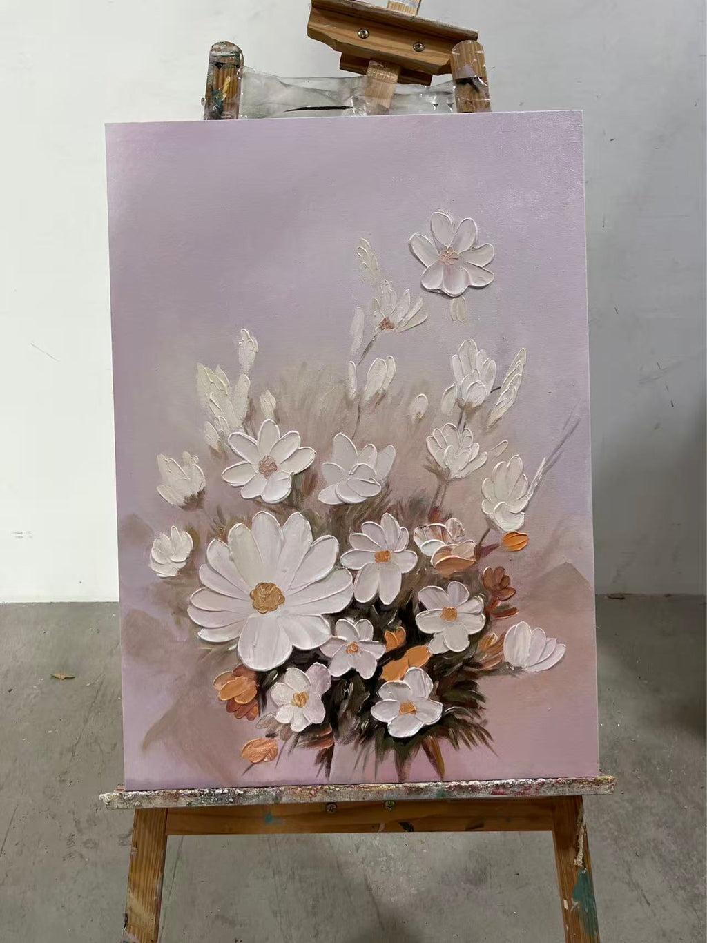 Ivory Bouquet in Relief