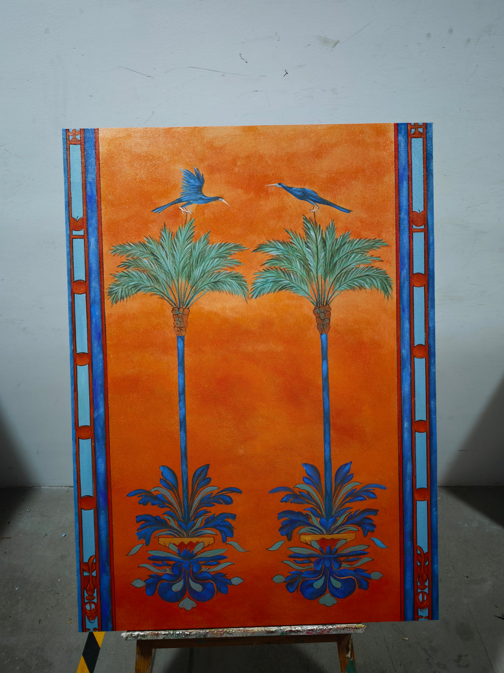 Twin Palms on Terracotta